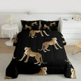 thumbnail image 2 of Homewish Woodland Animal Cheetah Bedding Comforter Set,Chic Wild Leopard Twin Comforter Sets,Black Brown Bedding Set For Girl Boy,Luxury Bedroom Decor Reversible,2pcs, 2 of 8