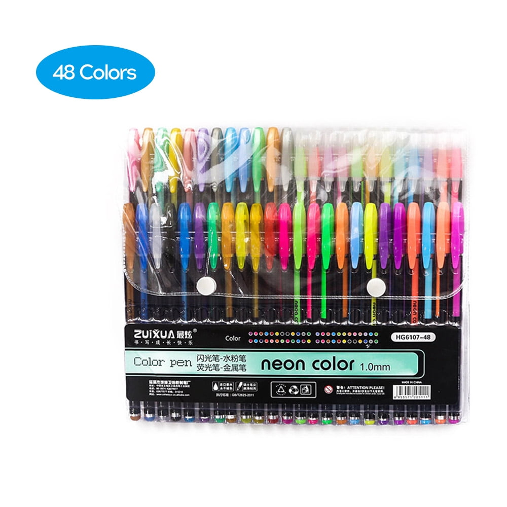 Rainbow Gel Pens Mult Colour Changing Pastel Ballpoint Markers Colouring Student 