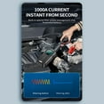 thumbnail image 2 of 1000A Peak 500A Starting Current 6000mAh Car Jump Starter with 60W Air Compressor, 2.2" Screen, Preset Tire Pressure, 4 LED Lights, 12 Safety Protections, Multi-Purpose Inflation for Cars,, 2 of 6