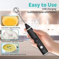 thumbnail image 3 of Electric Milk Frother | Milk Frother Handy Usb | Milkshake Mixer Milk Frother |, 3 of 5