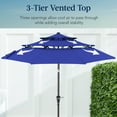 thumbnail image 3 of Best Choice Products 10ft 3-Tier Patio Umbrella, Market Sun Shade w/ Tilt Adjustment, Easy Crank - Resort Blue, 3 of 7