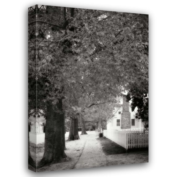 Alan Hausenflock 31x44 Gallery Wrapped Canvas Wall Art Titled - Small Town Autumn III