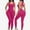 Hot Pink, variant on CheerKidz Women's Waist Cinching Shapewear Jumpsuit, Fitness Outfit with Chest Support,Solid Color Home Wear(Blue,S)