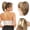 Light Brown with Highlights, variant on Ponytail Extension, 10" Short Claw Clip in Ponytail Hair Extensions Messy Bun Hair Piece Natural Soft Synthetic Straight Pony Tail Hair Pieces for Women