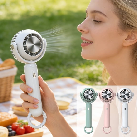 Handheld Fan with Ice Cooling Semiconductor Technology Rechargeable Portable Turbine Mini Fan Personal Cooling for Travel Outdoor Office by PALIFEUR