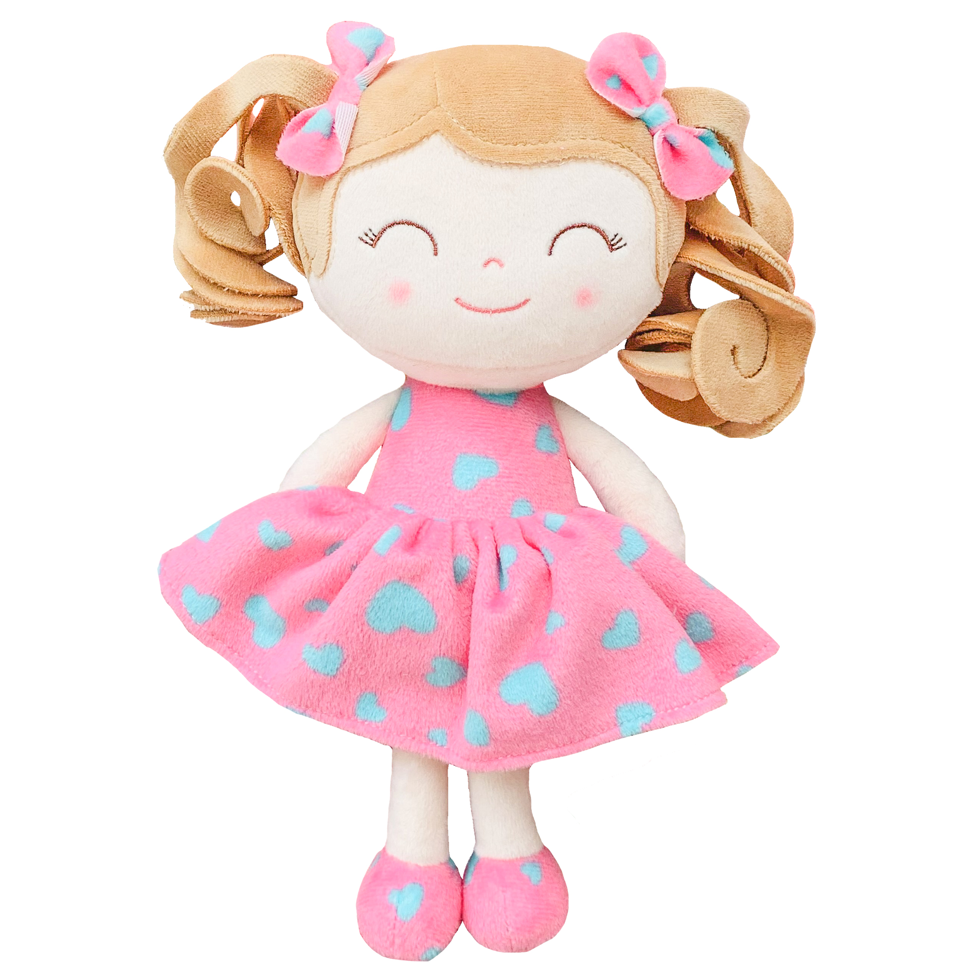 Gloveleya Baby Soft Curly hair Doll Plush Figure Toy Fashion Doll