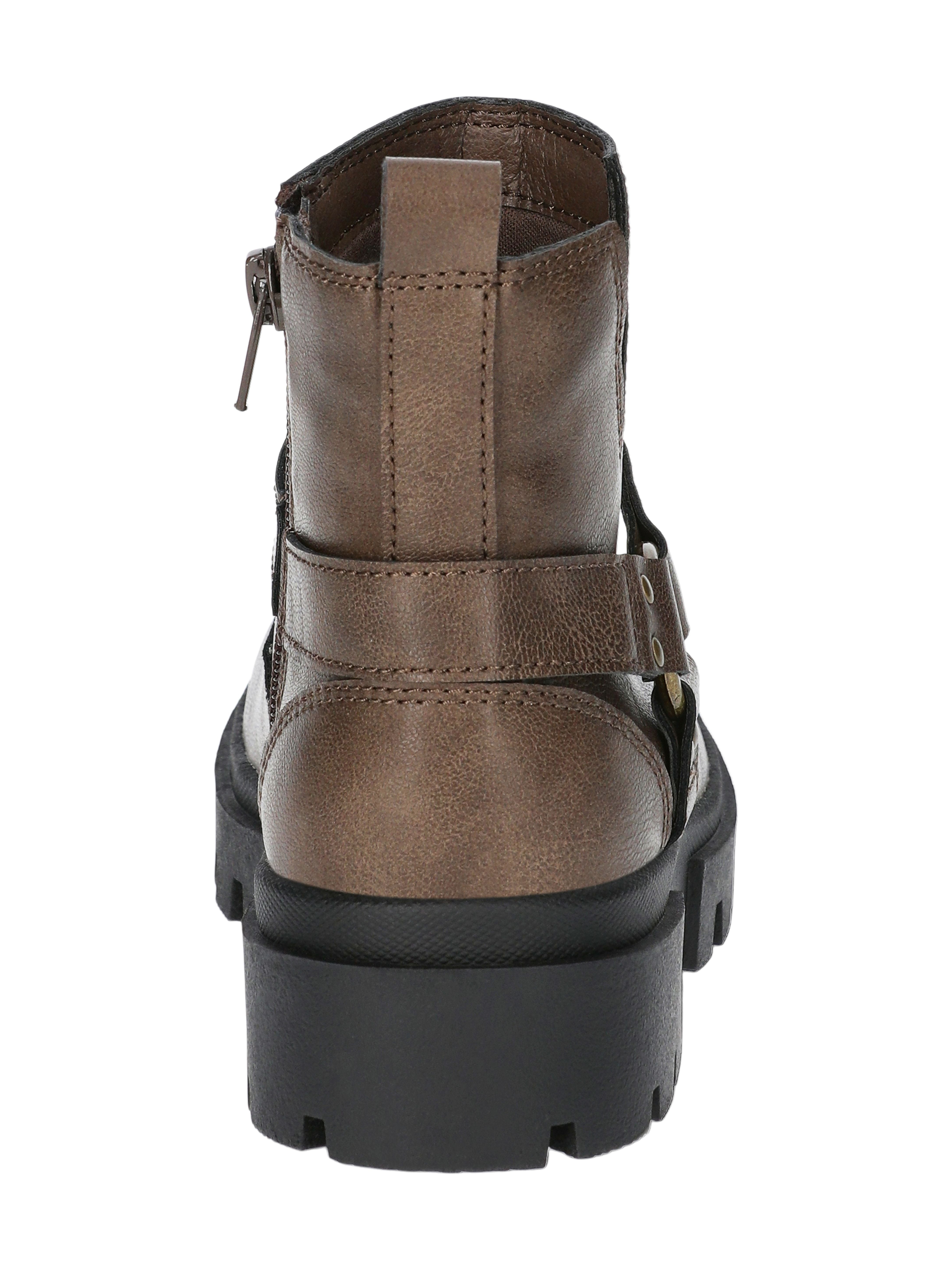 Justice Little and Big Girls' Faux Leather Moto Boots