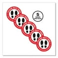 thumbnail image 3 of "Social Distancing Floor Decals, 10.5"" Dia, Please Wait Here, Red/white Face, Black Graphics, 5/pack | Bundle of 5 Packs", 3 of 7