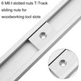 thumbnail image 2 of 6Pcs M6 T-Track Sliding Nuts, Aluminum Alloy Slotted Nut For Carpentry Tool Slotted Screw Fastener T-Slot Nut European Carbon Steel Silver, 2 of 5