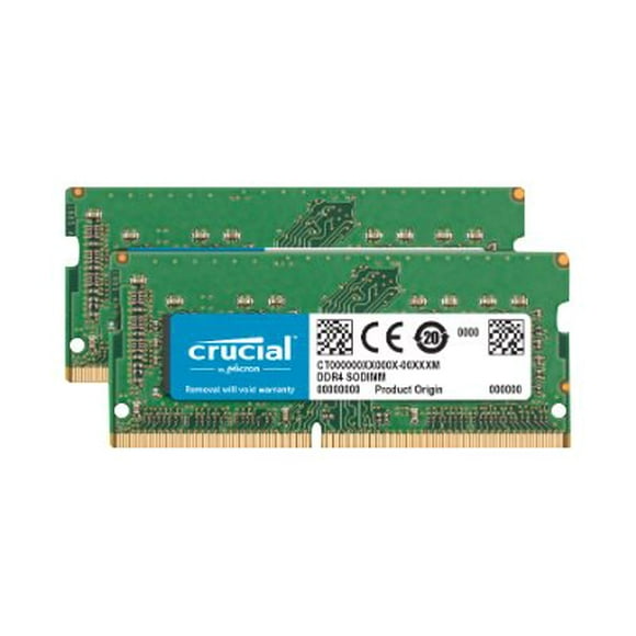 Crucial - DDR4 - kit - 32 GB: 2 x 16 GB - SO-DIMM 260-pin - 2400 MHz / PC4-19200 - CL17 - 1.2 V - unbuffered - non-ECC - for Apple iMac with Retina 5K display (Mid 2017)