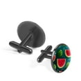 thumbnail image 2 of Watermelon Elegant Stainless Steel Cufflink Set for Formal Attire, Made of Stainless Steel, for Business Meetings and Weddings, 2 of 6