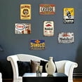 thumbnail image 3 of 7 Pieces Vintage Tin Signs Gas Oil Metal Signs Home Kitchen Man Cave Bar Garage Wall Decor - Retro Metal Signs for Vintage Decorations and Wall Art., 3 of 8