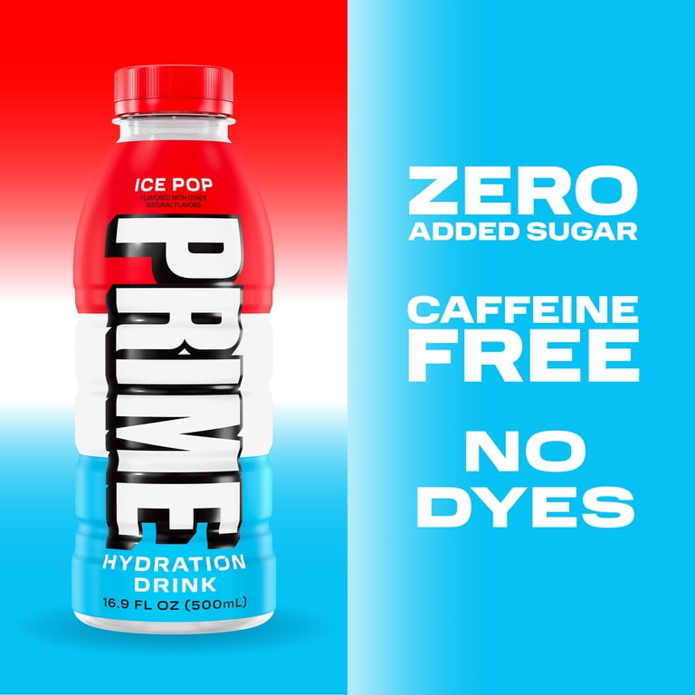 Prime Hydration Drink, Electrolyte Infused, Ice Pop Flavor, 16.9