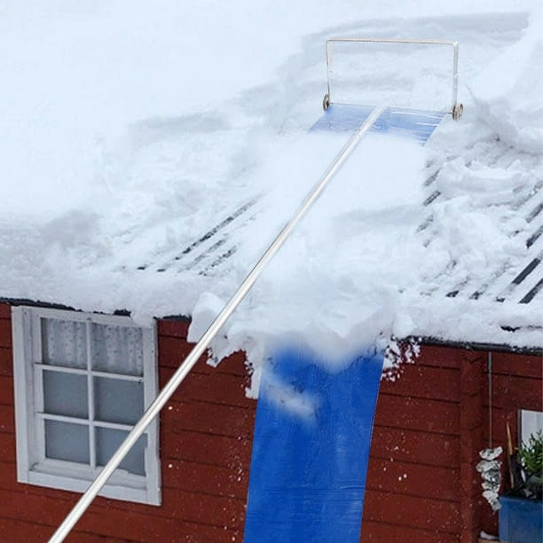 Râteau de toit à neige 20 pieds Râteau de toit pour le déneigement avec  poignée extensible Longueur réglable Râteau à neige léger Idéal