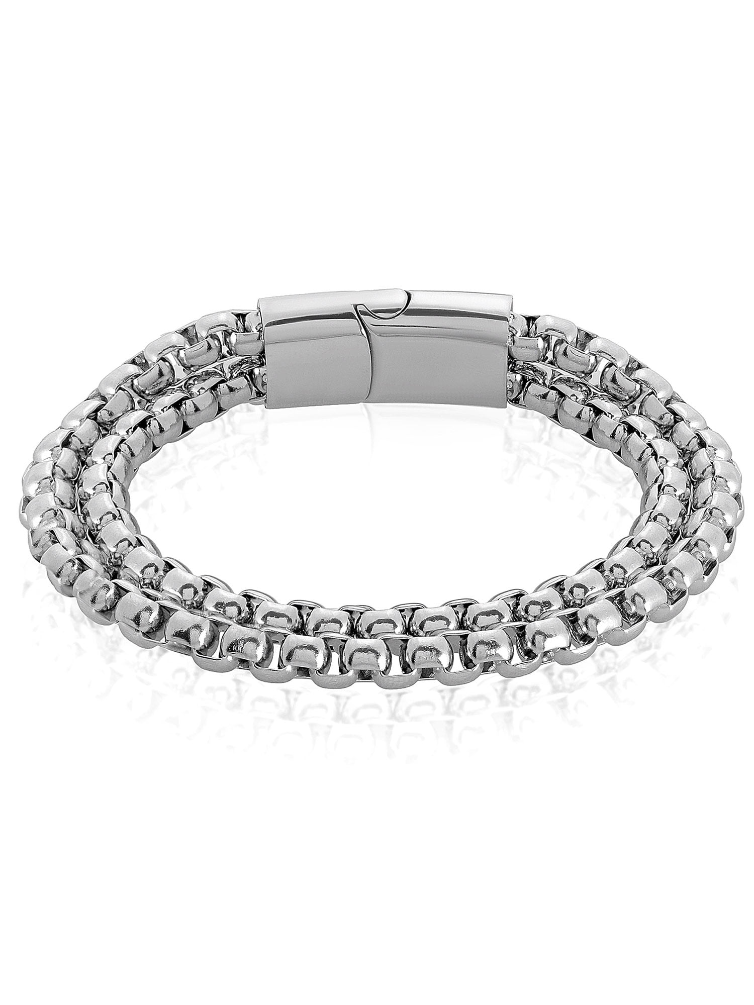 Coastal Jewelry Stainless Steel Box Chain Bracelet (11mm) 8.5