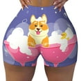 thumbnail image 2 of Lsque Dog Washes in a Bath Pattern High Waisted Biker Shorts for Women-Tummy Control Fitness Athletic Workout Running Yoga Gym Shorts,Moisture-Wicking-Medium, 2 of 9