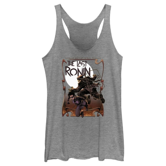 Women's Teenage Mutant Ninja Turtles The Last Ronin Issue 3 Frame Racerback Tank Top Gray Heather Small