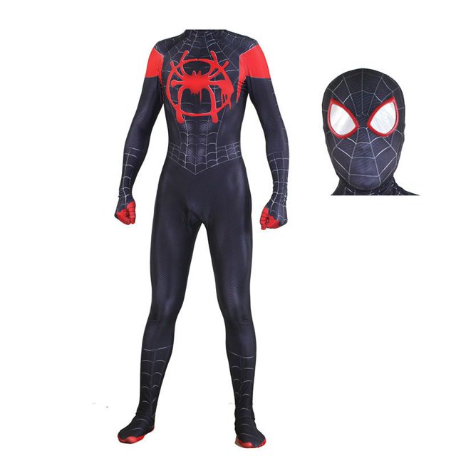 Traje de Cosplay de Spider-Verse para niños y adultos Miles Moralespangjing