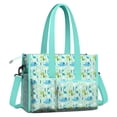 thumbnail image 2 of Teacher Tote Bag,LightBlue Dinosaurs Trees Pattern Teacher Utility Tote Bag,Large Work Tote Bags for Women with Multiple Pockets,Top Zipper Closure,13.8x10.6x6.7 Inch, 2 of 5