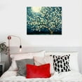 thumbnail image 5 of Nawypu Canvas Wall Art for Bedroom Flower Canvas Picture Floral Tree Painting Almond Blossom at Starry Night Landscape Artwork Abstract Lake Blue Teal Yellow Canvas Print for Modern Home, 5 of 5