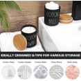 thumbnail image 4 of Matte Black Bathroom Accessories Set, 5 Pcs Glass Bathroom Accessory Set with Bamboo Tray, Soap Dispenser and Toothbrush Holder Set, Qtip Holder Set, Farmhouse Boho Bathroom Set Complete, 4 of 4