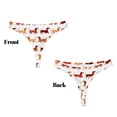thumbnail image 3 of Balery Dachshund Walking Tangas de Algodón para Mujer con Estampado – Ropa Interior Sexy, Transpirable, G-string-3X-Large, 3 of 6