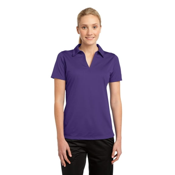 Sport-Tek Ladies Posicharge Active Textured Polo. Lst690, LST690, Purple, XX-Large