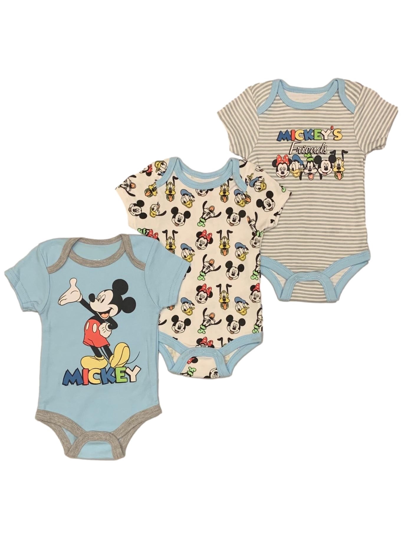 Disney Mickey Mouse 3 Pack Bodysuit Set (Baby Boys)