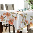 thumbnail image 5 of Yayeee Tablecloths 60" x 90" Rectangle Wrinkle Resistant Party Table Cover, Orange Floral Blooms, 5 of 8