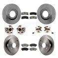 thumbnail image 1 of Transit Auto Front Rear Hub Bearings Assembly Disc Brake Rotors and Semi-Metallic Pads Kit (10Pc) for Car Pontiac Montana - Left Right Side (Driver Passenger) KBB-115342, 1 of 11