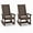 BrownWood, variant on Hidpriva Outdoor Rocking Chair, Oversized HDPE Weather Resistant Porch Rockers for Outside Deck Balcony Front Backyard, Red