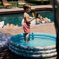 thumbnail image 6 of Rae Dunn: Happy Days Aqua Rainbow- 46" Mini Pool, CocoNut Float, Outdoor Inflatable Water Kiddie Pool, Kids Ages 5+, 6 of 10