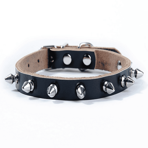 Collar ajustable para mascotas de cuero de vaca para gatos y perros MFZFUKR CPB-US-YY330-5