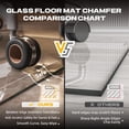 thumbnail image 2 of Hasipu 50“x44” Tempered Glass Chair Mat Clear Beveled Edge Office Chair Chair Mat for Carpet & Hardwood Floors, Glides Smoothly, 2 of 9