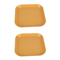 Whisker Fatigue Cat Bowls - 6 Inch Shallow Pet Food Dishes for Kittens & Munchkin Cats (2-Pack, Yellow)