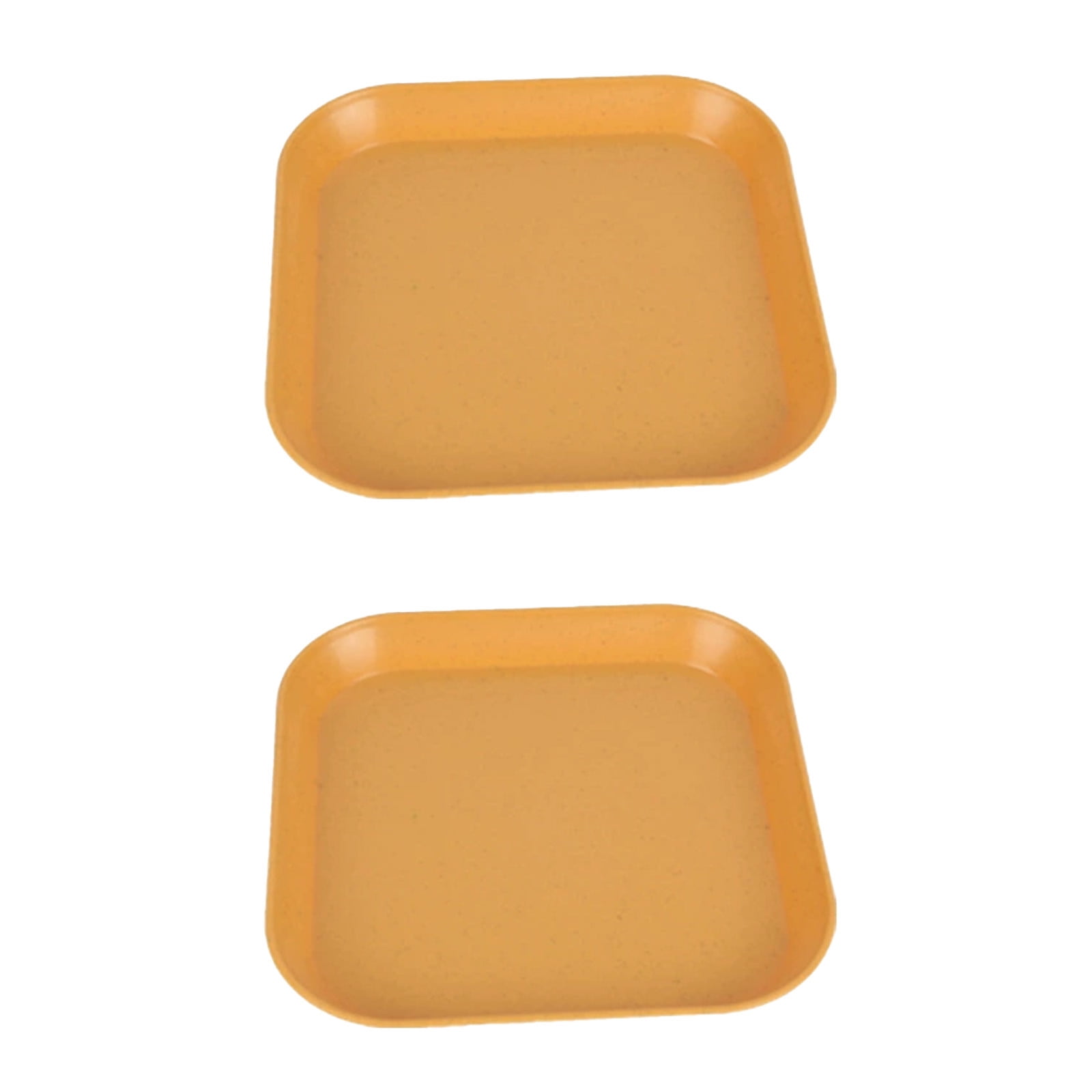 Whisker Fatigue Cat Bowls - 6 Inch Shallow Pet Food Dishes for Kittens & Munchkin Cats (2-Pack, Yellow)