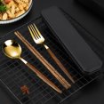 thumbnail image 2 of Tumotour Chopsticks And Spoon Set For One Person One Chopstick Convenient Tableware Students Storage Box Fork Singles Wooden Chopsticks Five Piece Set, 2 of 6