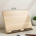 thumbnail image 6 of sunsanly Wooden Book Stand Adjustable Reading Holder Tray with Page Clips Portable Lightweight Cookbook Stand, 6 of 7