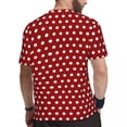 thumbnail image 4 of White Polka Dot Running T-Shirt Dark Red Trending T-Shirts Man Aesthetic Tee Shirt Summer, 4 of 5