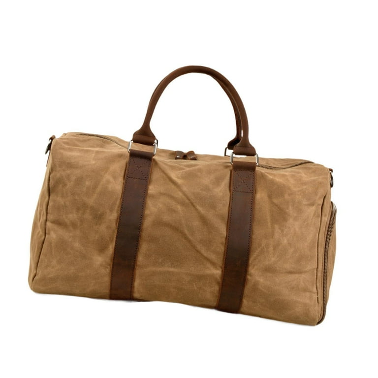 funtasica Travel Duffel Tote Bag Camping Storage Bag Casual Holdall Stuff Pouch Luggage Bag Overnight Bag for Gym Picnic Outdoor Sports Khaki Walmart