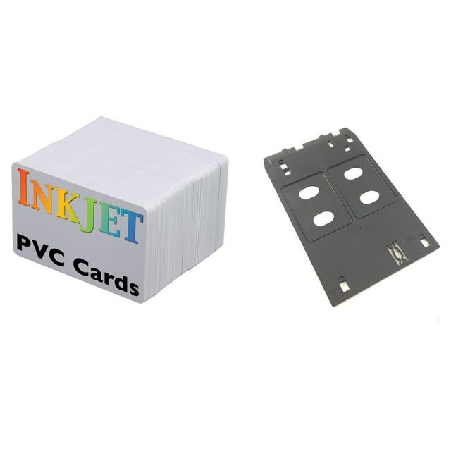 Inkjet PVC ID Card Starter Kit - Includes 50 Cards - Compatible with Canon J Tray Printers (50 Cards)