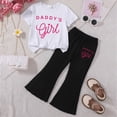thumbnail image 2 of HCNTES Children Casual 2 Piece Outfit Short Sleeve Tee Elastic Pants Little Girl Dailywear School Spring Summer Kids 4T 5T 6T(H03-E,2-3 Years), 2 of 4