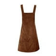 thumbnail image 5 of Dpytoraw Womens New Solid Corduroy Loose Sleeveless Strap Dress Solid Slip Dress Dress Women’s Plus Size Maxi Dresses, 5 of 5