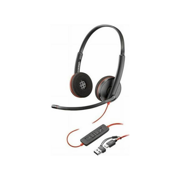 HP Poly Blackwire 3220 USB-C Wired Stereo Headset, Black