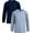 Navy/Grey, variant on Quad Seven Boy's Thermal Top - 2 Pack Waffle Knit Crewneck Pullover Long Sleeve Shirts for Boys 8-18