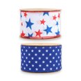 thumbnail image 3 of LaRibbons 2 1/2" Patriotic Stars Wired Ribbon Bundle - 2 Rolls/20 Yards Total, 3 of 5