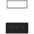 thumbnail image 3 of vidaXL 2 Piece Bathroom Furniture Set Black Engineered Wood, 3 of 5