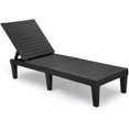 thumbnail image 1 of DWVO Chaise & Outdoor Deck Box: Adjustable Backrest, Multi-Functional Patio Loungers Easy Assembly & Lightweight, Waterproof Poolside Chaise Lounge with 330lbs Capacity - Black, 1 of 7