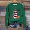 thumbnail image 2 of Yufatyle Christmas Sweatshirt for Women Holiday Long Sleeve Xmas Tree Pullover Crewneck Lightweight Shirt Fall Fashion Tops XL, 2 of 3