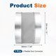 thumbnail image 2 of Conector de conducto flexible Uxcell (10", Plateado) - Acero galvanizado, acoplador de ajuste masculino redondo que reduce las vibraciones para manguera de ventilación de secadora / sistemas HVAC, 2 of 6